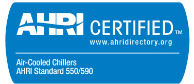 AHRI certified chiller mark 550/590