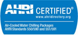 AHRI certified chiller mark 550/590