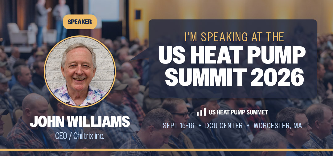 John Williams speaking at US Heat Pump Summit 2026